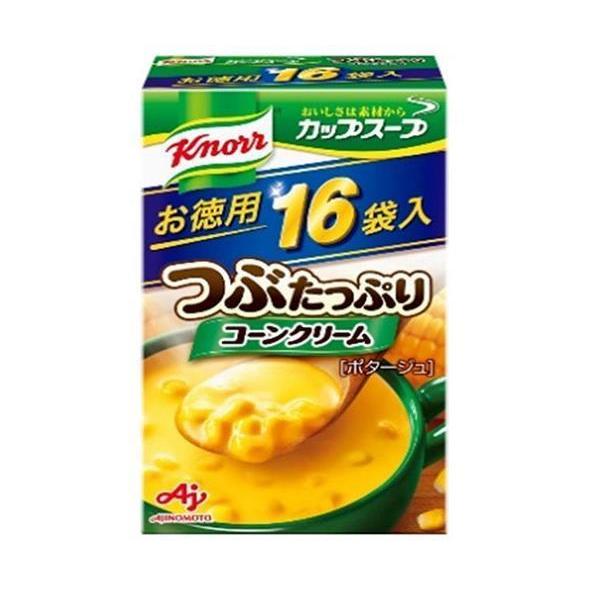 味の素 クノールカップスープ つぶたっぷりコーンクリーム (16.1g×16袋)×3個入×(2ケース)｜ 送料無料