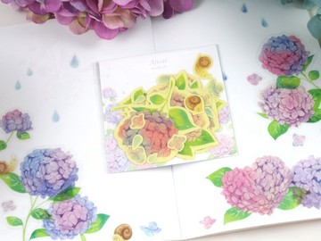 紫陽花透明貼紙組