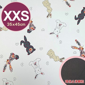 [禾季]專業透氣防水顆粒止滑墊-XXS號(35x45cm)/花色-繽紛彩兔