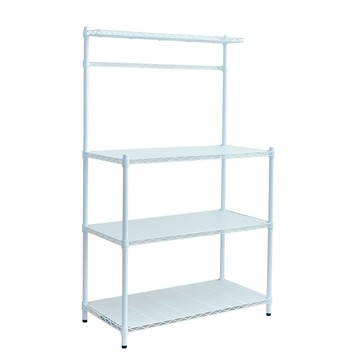 【dayneeds】輕型 90X45X150cm 烤漆微波爐架白色_附PP墊板