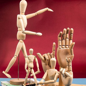 漫畫木偶人擺件12寸關節人偶人體木質素描木頭人偶小木人關節人模型繪畫木人木手小人可轉動木頭人美術用品