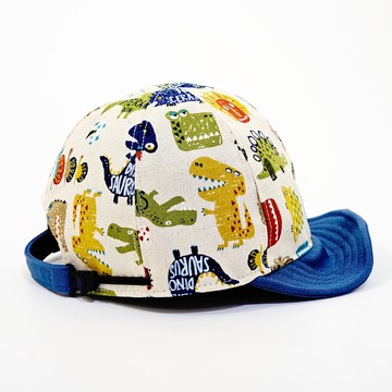 【HiGh MaLi】翻簷棒球帽/白堊紀恐龍/白#帽簷三樣式#可愛