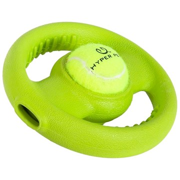 HYPER PET 網球藏食互動輪 耐用橡膠 可塞滿零食 網球不規則的彈跳  綠色  1個  14 x 14 x 6.7cm