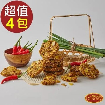 超比食品 纖女系燕麥脆片(泰式綠咖哩風味100g)x4包組 纖女燕麥 辦公室團購熱銷