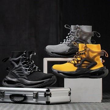 【輕量】50碼 新款高幫勞保鞋 防砸防刺穿 工作鞋 鞋 輕便透氣工作鞋 防滑耐磨 工地鋼頭鞋 凱夫拉中底 防護鞋