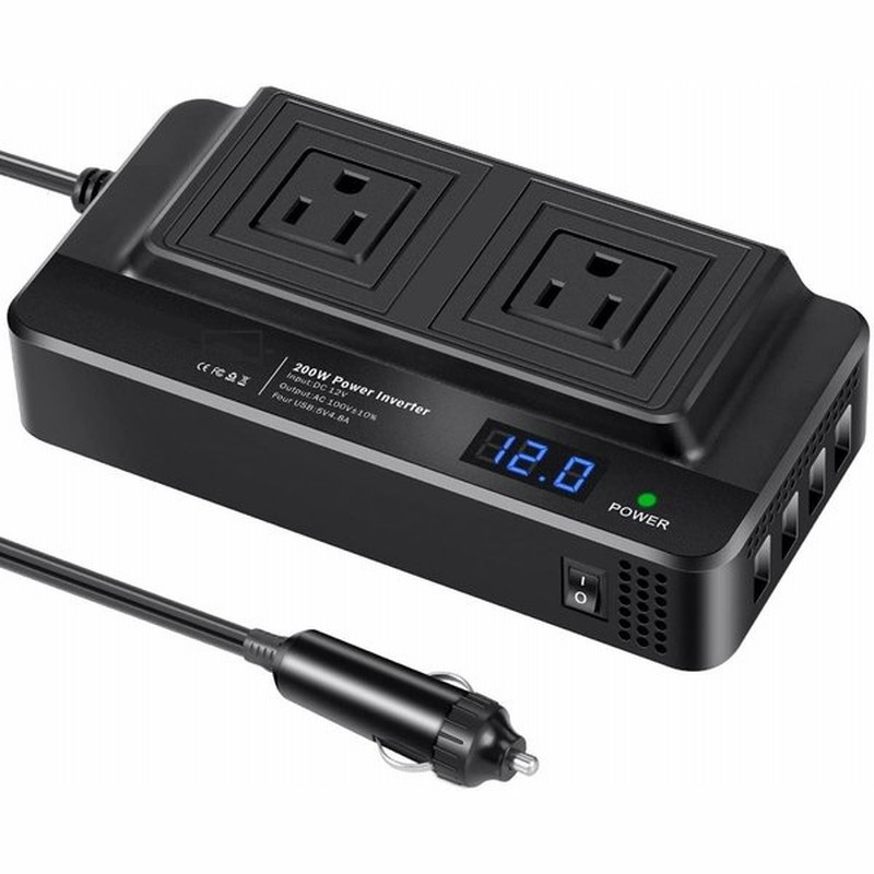 インバーター 12v 100v シガーソケット コンセント カーインバーター 車内充電 カーチャージャー 車 充電器 車載充電器 カー用品 給電 Ip 通販 Lineポイント最大0 5 Get Lineショッピング
