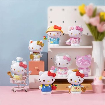 3D-JP手辦拼圖3djp Hello Kitty 50周年賞櫻春游烘焙1970's宇航員