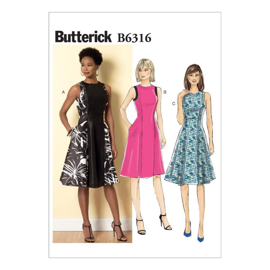 Butterick Patterns B6316 Misses' Sleeveless Fit and Flare Dresses, Size B5