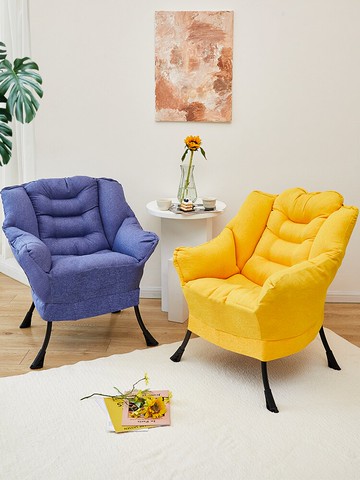 懶人沙發單人沙發椅學生宿舍電腦椅現代簡約家用臥室陽臺靠背躺