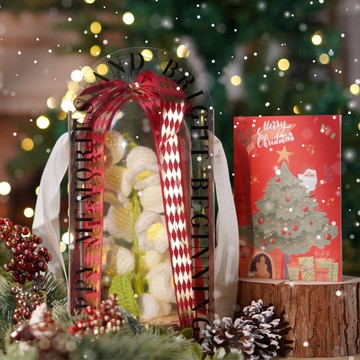 【一件免運】針織鈴蘭花燈 燈界新寵!永生花燈 實用交換禮物推薦