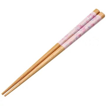 小禮堂 Skater Sanrio 三麗鷗 美樂蒂 天然木筷 18cm (粉花朵款)