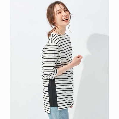 自由区 自由区 トップス ボーダー ボートネックデザインカットソー アイボリー レディース 通販 Lineポイント最大get Lineショッピング