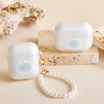 GreenGate聯名蕾絲花箋迷霧系列AirPods保護套