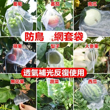 ✨瓜果保護✨防蟲防鳥瓜果透氣網袋 雙拉繩束口 水果防蟲袋 百香果套袋 防鳥袋 水稻浸種袋 育種袋 紗網袋網眼袋