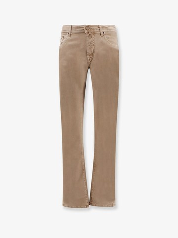 Regular slim fit cotton trouser with back pony-skin patch - JACOB COHEN - gender_Man