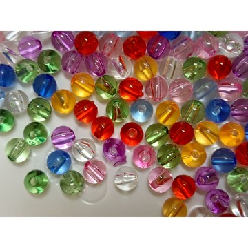 現貨（100顆入）6mm透明圓珠壓克力手機背包吊飾diy配件