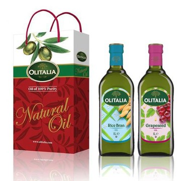Olitalia 奧利塔 玄米油1000ml+葡萄籽油1000ml禮盒組