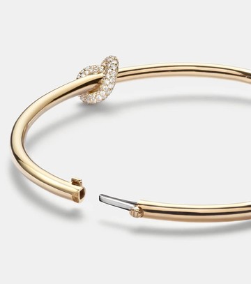 Engelbert Legacy Knot 18kt gold bangle with diamonds