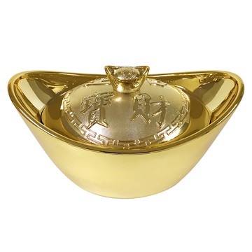 橘之屋 聚寶盒 台灣製 尺寸: 24.5*14.5*14.5公分  亮金色  1個