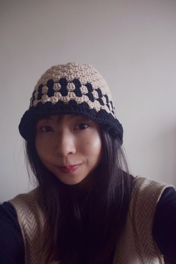 手工編織毛帽 • 黑白 |手作|毛線|鉤針| 其他尺寸可訂製