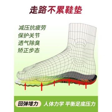 (免運)喜奔走路不累鞋墊足弓支撐男矯正立線久站舒適扁平足緩解疼痛防臭