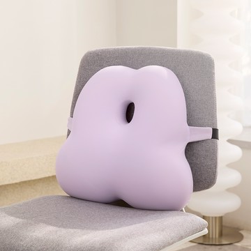 EVERY THINK｜雲朵花花腰靠枕 舒適支撐 貼合腰椎自然曲線 - 淺藍色