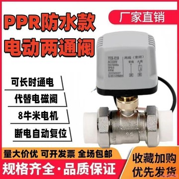 💥下殺價💥 PPR電動閥 220V24 4分6分 全自動二通球閥閥門 微型電動閥