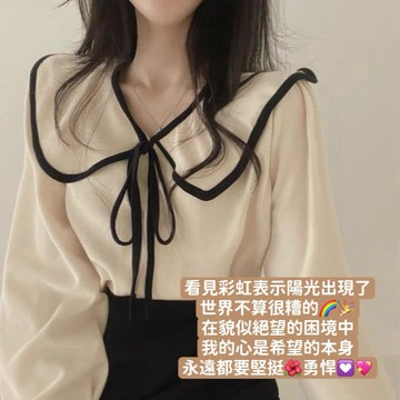 （時尚單品上裝）🎀法式別緻設計小眾娃娃領襯衣漂亮小衫顯瘦上衣 🎀 韓風🇰🇷書香世家翻領綁帶上衣 翻領上衣 氣質 蝴蝶結🎁
