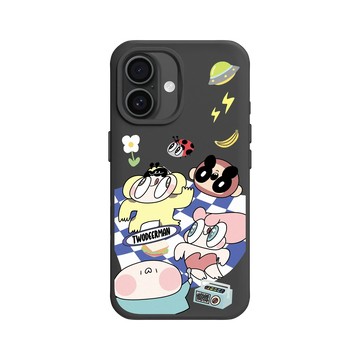 iPhone 16 SolidX 黑 - 鹿人 Twodeerman - 草地野餐小隊