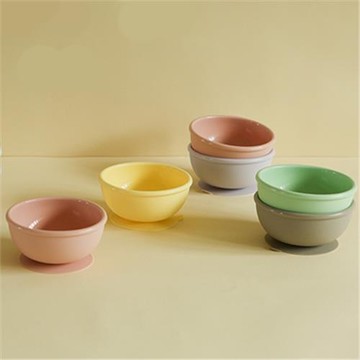 韓國dailylike 寶寶餐具硅膠寶寶吸盤碗防摔嬰兒輔食碗  可加熱