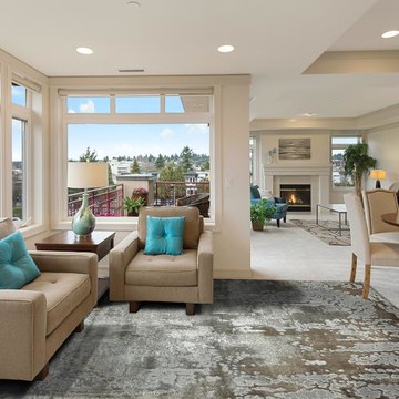 【山德力】斑駁工業風-240X340cm 布魯