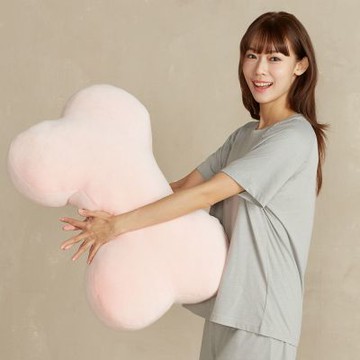 YVONNE 以旺傢飾 網路限定 | 素面大骨頭抱枕-珊瑚粉