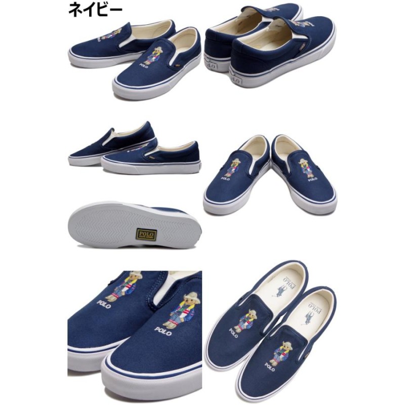 ポロ ラルフローレン スニーカー メンズ スリッポン POLO RALPH LAUREN RA34 KEATON SLIP キートンスリップ ポロベア  ローカット 正規品 キャンバス 靴 | LINEブランドカタログ