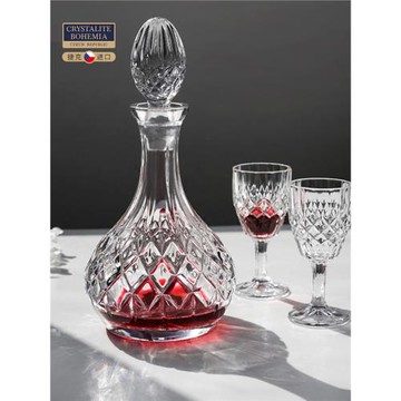 捷克BOHEMIA原裝進口 水晶玻璃洋酒紅酒葡萄杯安吉拉醒酒器套裝