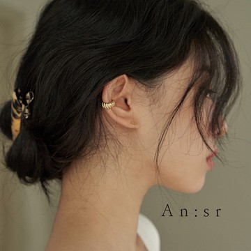 An:sr—「法式 麻花 耳骨夾」免耳洞 耳夾 復古 麻花 氣質 飾品 耳飾A0033