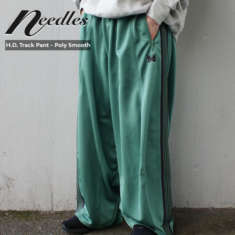 新品 ニードルズ NEEDLES H.D. Track Pant Poly Smooth ヒザデル トラックパンツ EMERALD エメラルド  249000742025 パンツ | LINEショッピング