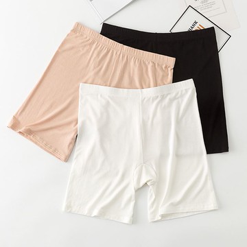 【限量現貨】短褲．舒適純色莫代爾內搭鬆緊安全褲．白鳥麗子