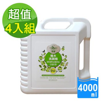 MARVEL汎奇 4入組 箱購 檜木洗碗精(4000ml/瓶)