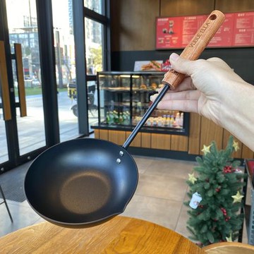 【是勺又是鍋！】潑油小鍋長柄熱油小鍋潑油鐵勺燒油熗油蛋餃神器