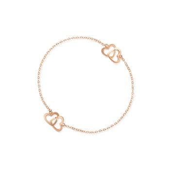 薄荷系列 心心相扣 18K玫瑰金手鍊