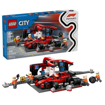 LEGO 60443 F1 維修站、維修人員和 Ferrari 汽車 樂高® City【必買站】樂高盒組