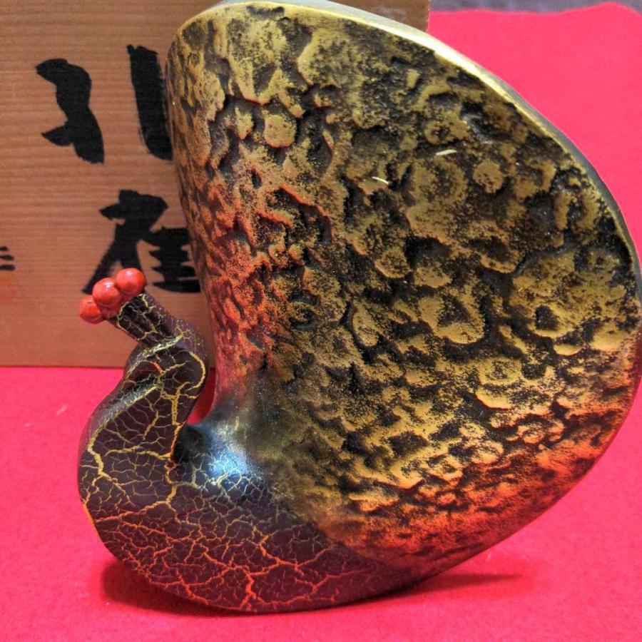 高岡銅器　日展彫刻家　三枝惣太郎作　孔雀