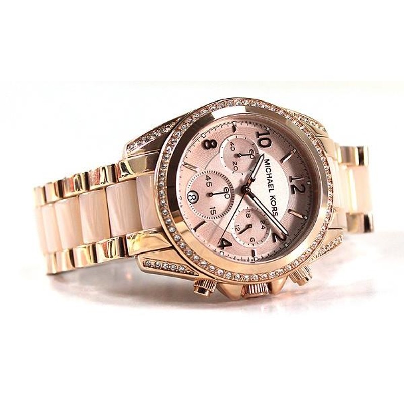 MICHAEL KORS[マイケルコース] mk5943 Blair Rose Gold Glitz クロノ