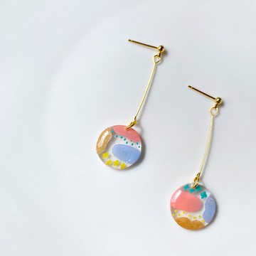 繽紛千層派夾式/針式耳環