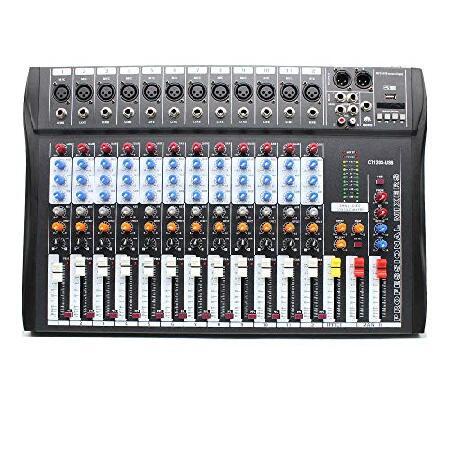 Professional 12 Channels Line Live Mixer, Studio Audio Sound Mixer Console, CT-120S USB Mixing Console, Studio Mixing Board Mixer, Power Mixing New