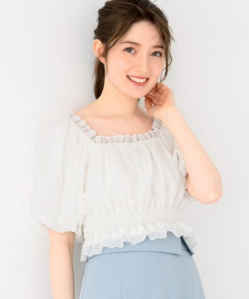 甜美鏤空雪紡花邊襯衫(MM528110)