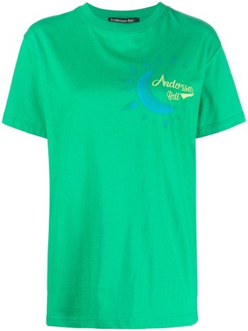 Andersson Bell - logo-print cotton T-shirt - women - Cotton - S - Green