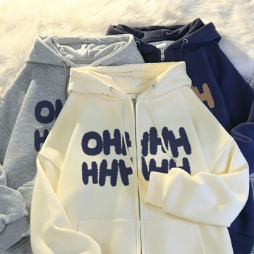 已售9642件💖REOY 拉鏈外套 美式 復古 刷毛 寬鬆 oversize 秋冬 長袖外套 百搭 連帽外套 男女衣服