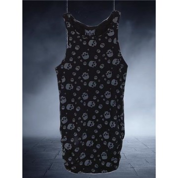 德單E*MP哥特暗黑亞文化搖滾朋克骷髏街頭長款中性男友背心