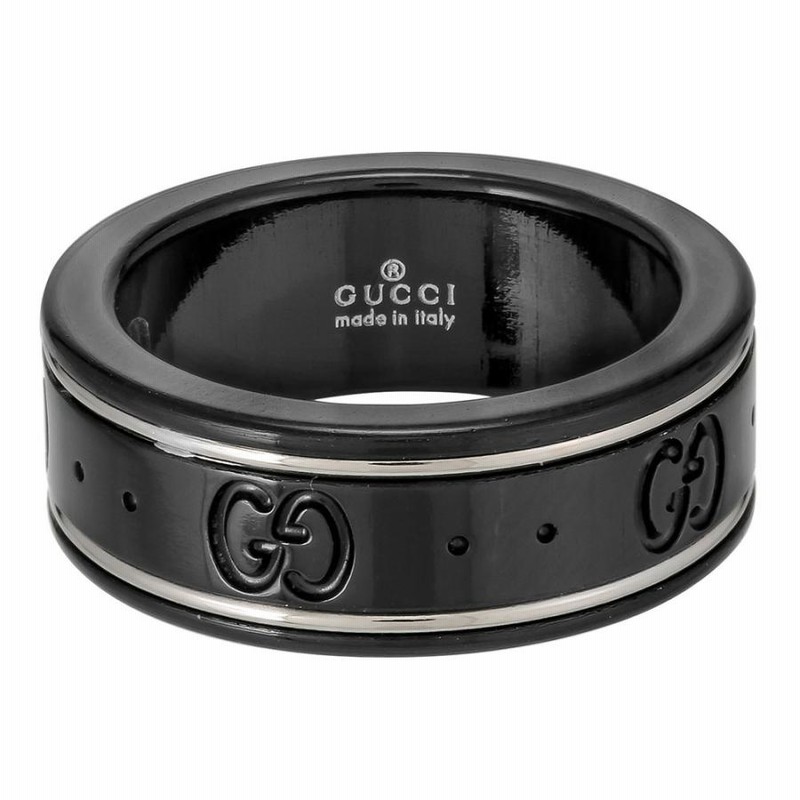 GUCCI - 新品 グッチ GUCCI リング アイコン ブラック 黒